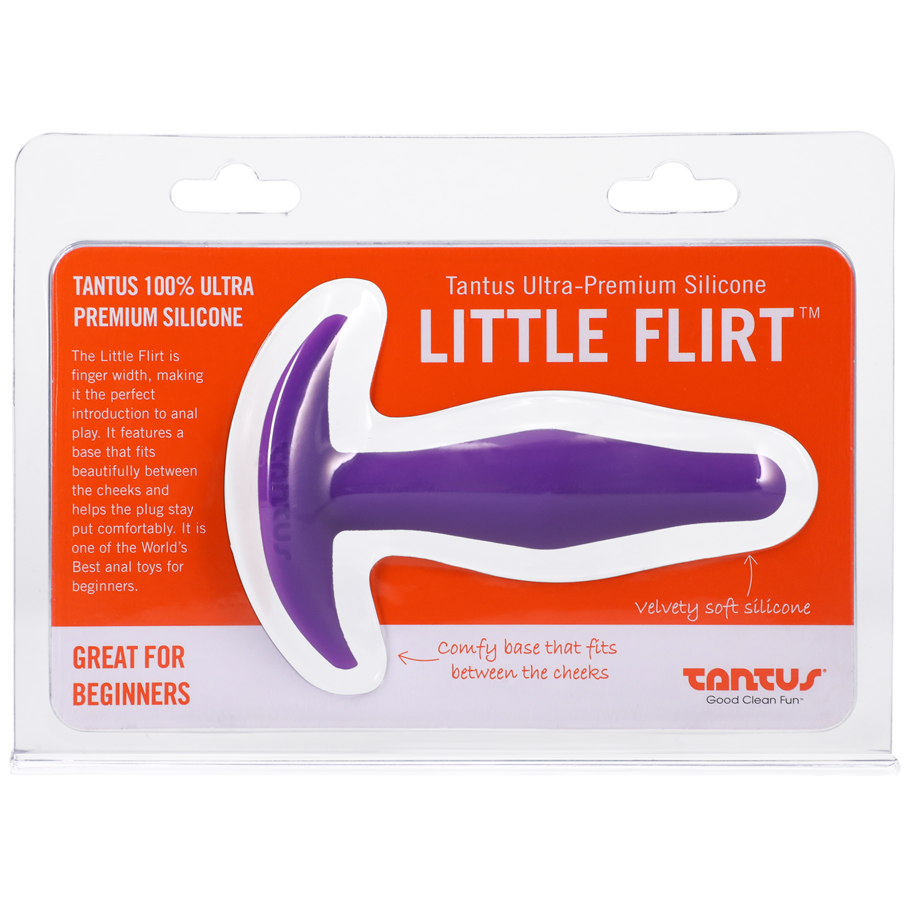 Tantus Silicone Little Flirt Butt Plug Purple Haze - ACME Pleasure