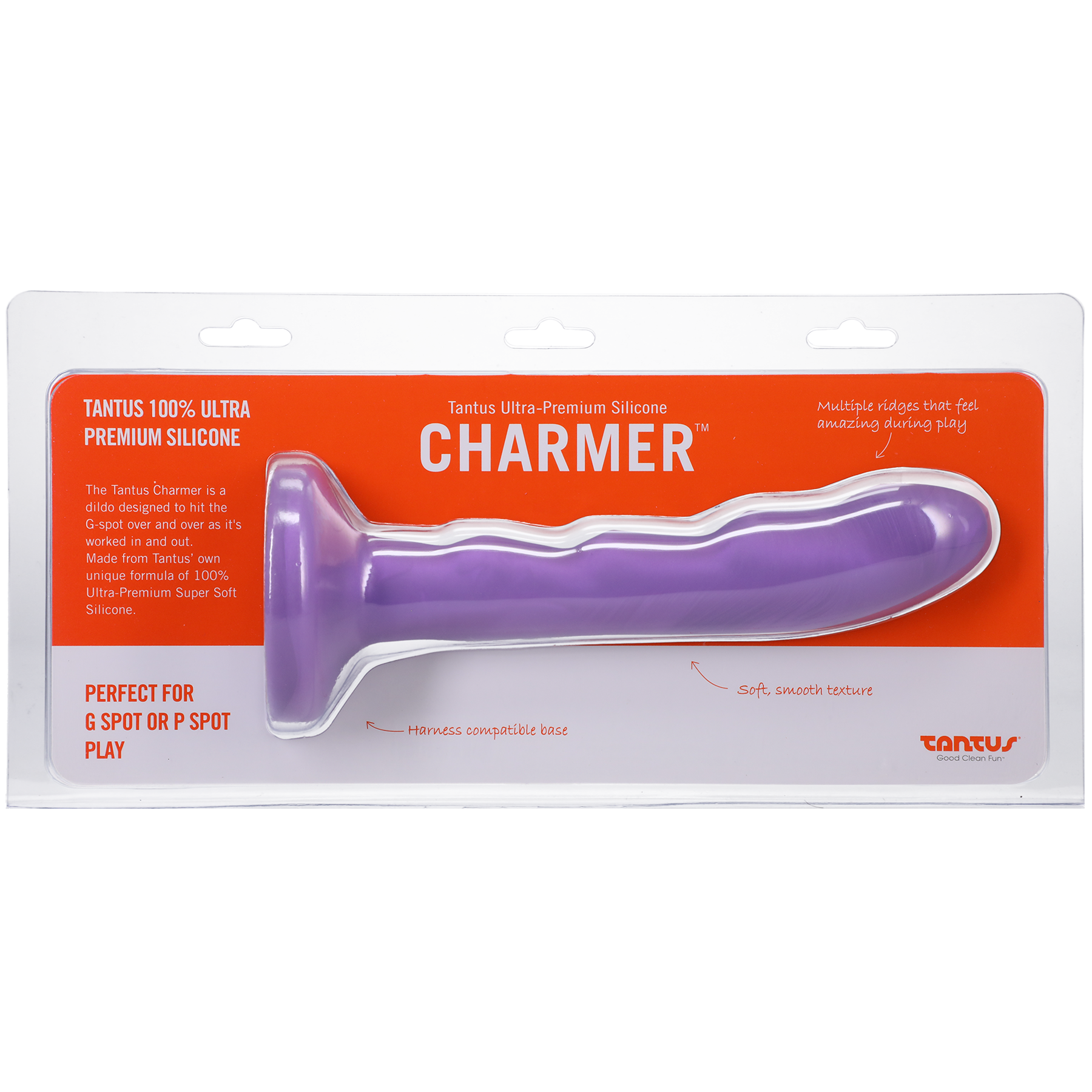 Tantus Silicone Charmer Curved G-Spot Dildo Lavender - ACME Pleasure