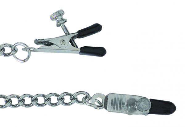 Adjustable Nipple Clamps With Curbed Chain - ACME Pleasure