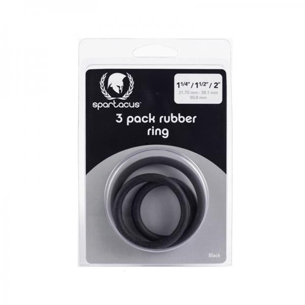 Spartacus Rubber Cock Ring (set Of 3) - ACME Pleasure