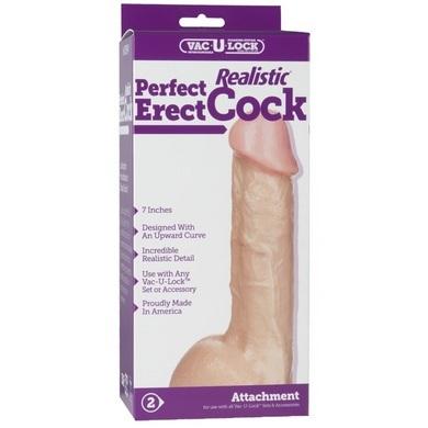 Vac-U-Lock 7in Realistic Perfect Erect Cock - Beige - ACME Pleasure