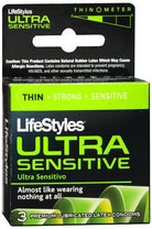 Lifestyles Condom Ultra Sensitive Lubricated 3 Pack - ACME Pleasure