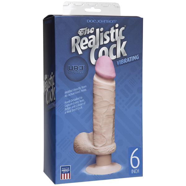 The Realistic Cock - Ur3 - Vibrating 6 Inch White - ACME Pleasure