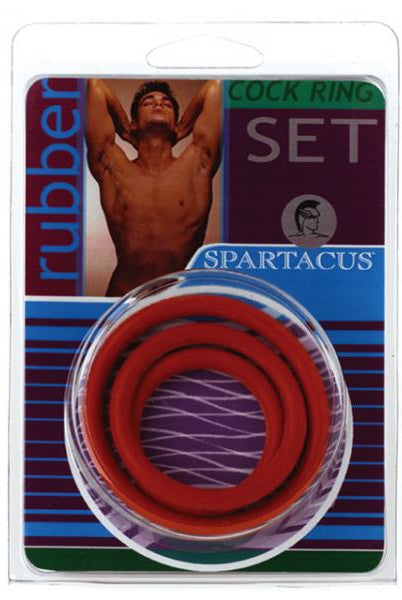 Spartacus Cock Ring Set (3 Rubberrings/blue) - ACME Pleasure