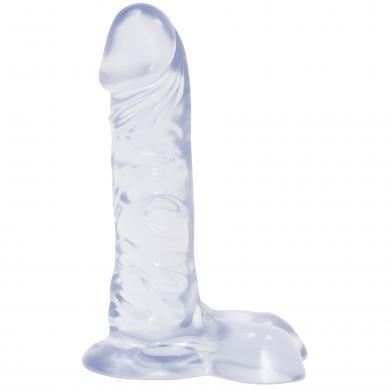 Crystal Jellies Ballsy Super C*ck 7 Inch - Clear - ACME Pleasure