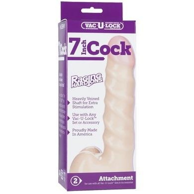 Vac-U-Lock 7in Raging Hard-Ons Cock - Beige - ACME Pleasure