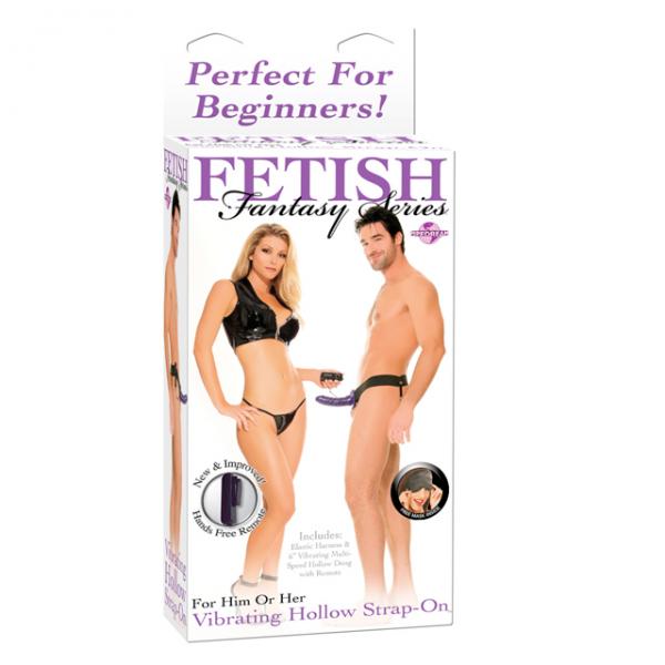 Fetish Fantasy For Him Or Her Vibrating Hollow Strap-on Purple - ACME Pleasure