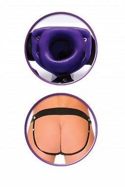 Fetish Fantasy For Him Or Her Vibrating Hollow Strap-on Purple - ACME Pleasure