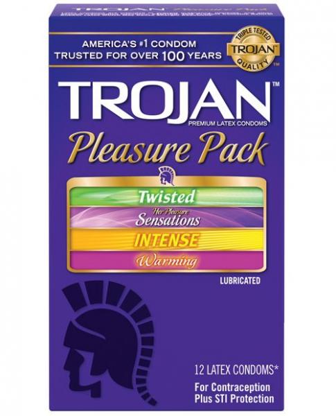 Trojan Condom Pleasure Pack 12 Pack - ACME Pleasure