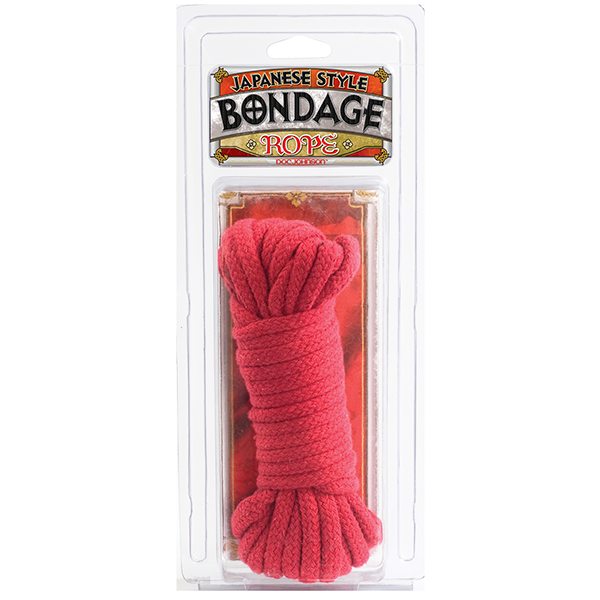 Japanese Style Bondage Rope Cotton Red 32 Feet - ACME Pleasure