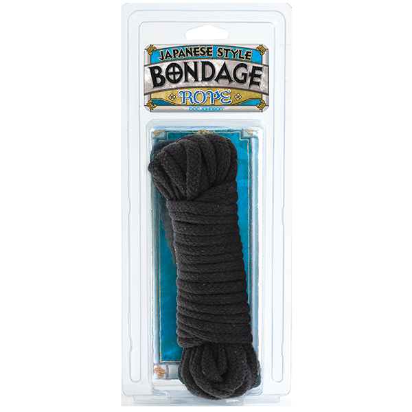 Japanese Style Bondage Rope Cotton Black 32 feet - ACME Pleasure