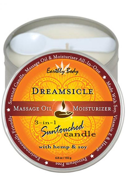Earthly Body Massage Candle Dreamsicle 6.8oz - ACME Pleasure