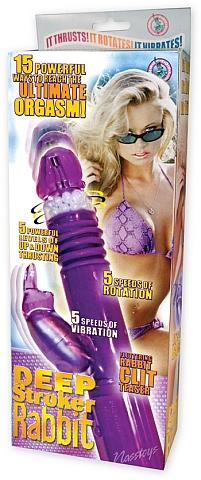 Deep Stroker Rabbit Vibe With Clit Stimulator - Purple - ACME Pleasure