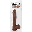 Basix Rubber Works 10 inches Dong Suction Cup Brown - ACME Pleasure