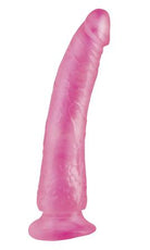 Basix Rubber Slim 7 inches Dong Suction Cup Pink - ACME Pleasure