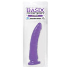 Basix Rubber Works 7 inches Slim Dong With Suction Cup Purple - ACME Pleasure