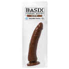 Basix Rubber 7 inches Slim Dong With Suction Cup Brown - ACME Pleasure