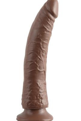 Basix Rubber 7 inches Slim Dong With Suction Cup Brown - ACME Pleasure
