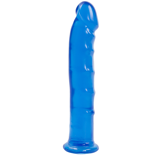 Jelly Jewels Dong With Suction Cup 8 Inch - Blue - ACME Pleasure