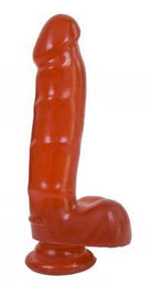 Jelly Jewels C*ck And Balls With Suction Cup 8 Inch Ruby - ACME Pleasure