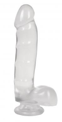 Jelly Jewels C*ck And Balls With Suction Cup 8 Inch Diamond - ACME Pleasure