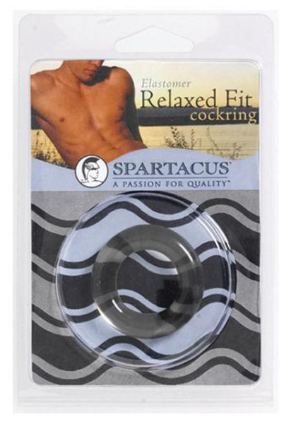 Relaxed Fit Elastomer Cock Ring (black) - ACME Pleasure