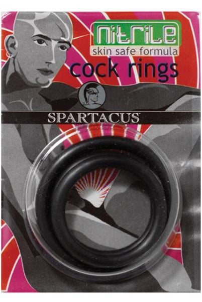 Nitrile Cock Ring Set (black/3) - ACME Pleasure