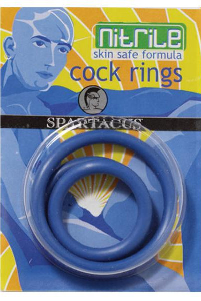 Nitrile Cock Ring Set (blue/3) - ACME Pleasure