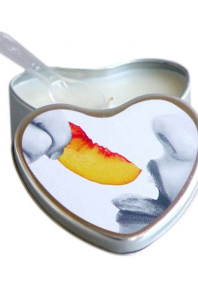 Edible Heart Candle - Peach - ACME Pleasure