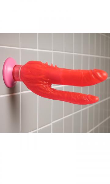 Waterproof Wall Bangers Double Penetrator Pink Suction Cup - ACME Pleasure