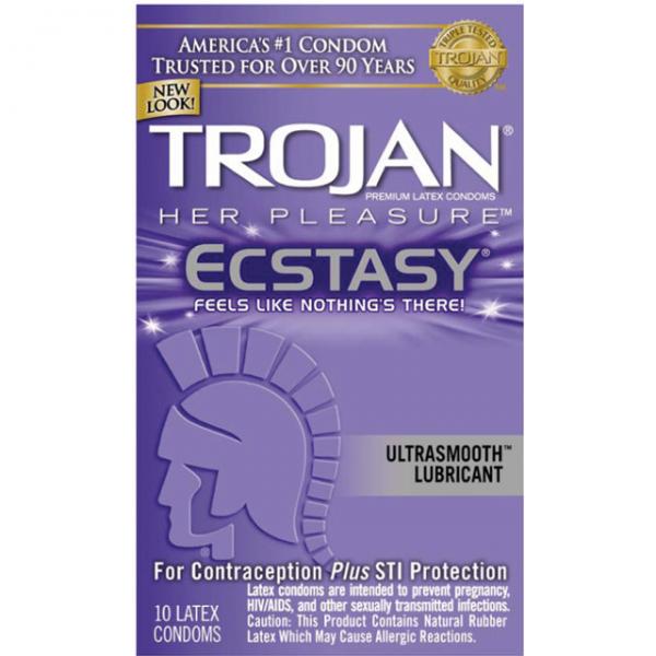 Trojan Ecstasy Her Pleasure Condoms With Ultrasmooth Lubricant - ACME Pleasure