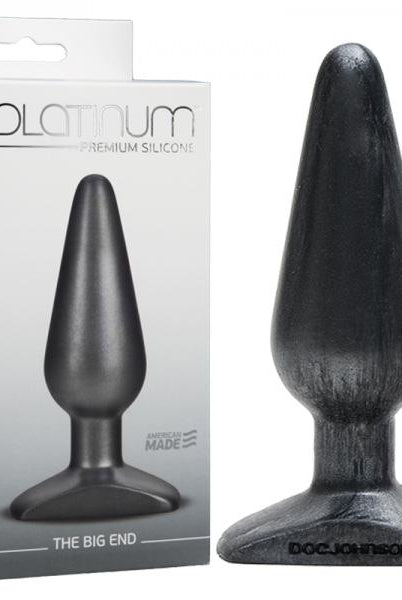 Platinum Premium Silicone The Big End Charcoal Plug - ACME Pleasure