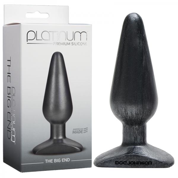 Platinum Premium Silicone The Big End Charcoal Plug - ACME Pleasure