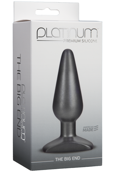 Platinum Premium Silicone The Big End Charcoal Plug - ACME Pleasure
