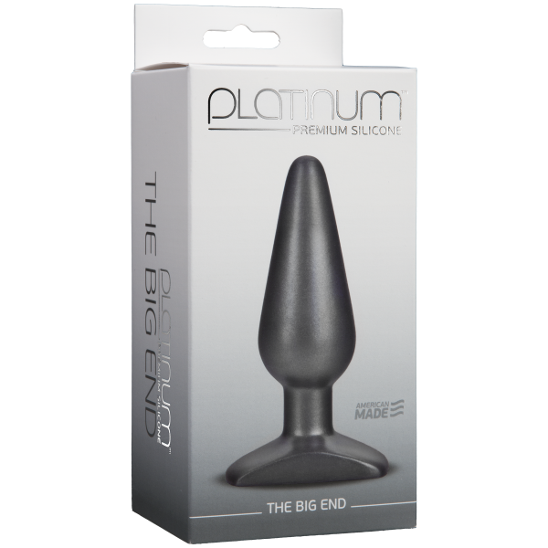 Platinum Premium Silicone The Big End Charcoal Plug - ACME Pleasure