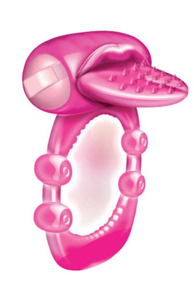 Nubbie Tongue Magenta Pink Vibrating Cock Ring - ACME Pleasure