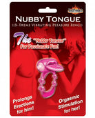 Nubbie Tongue Magenta Pink Vibrating Cock Ring - ACME Pleasure