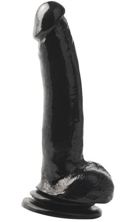 Basix Rubber 9 inches Suction Cup Dong Black - ACME Pleasure