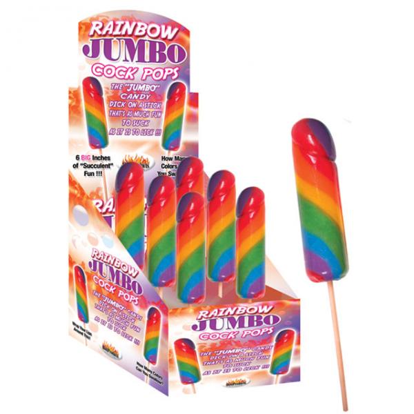 Rainbow Jumbo Cock Pops (display) - ACME Pleasure