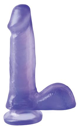 Basix Rubber Works 6 inches Dong Suction Cup Purple - ACME Pleasure