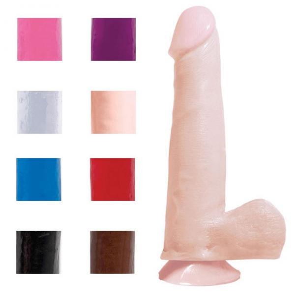 Basix Rubber Works - 7.5in. Dong With Suction Cup - ACME Pleasure