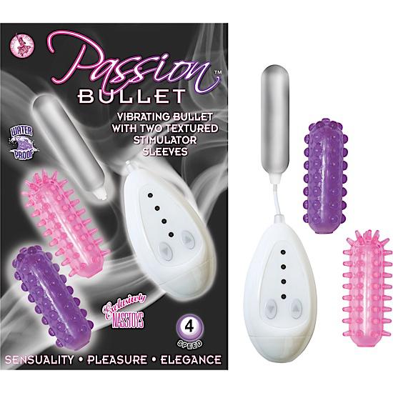 Passion Bullet Vibrating Bullet with 2 Sleeves - ACME Pleasure