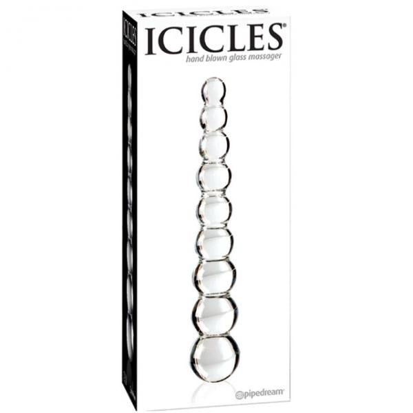 Icicles No 2 Glass Anal Beads Clear - ACME Pleasure