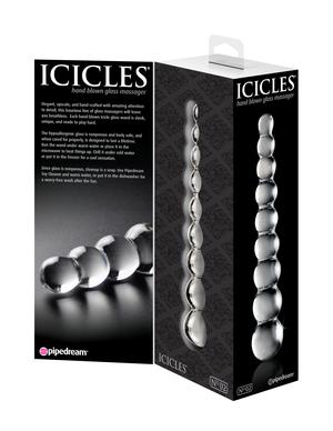 Icicles No 2 Glass Anal Beads Clear - ACME Pleasure