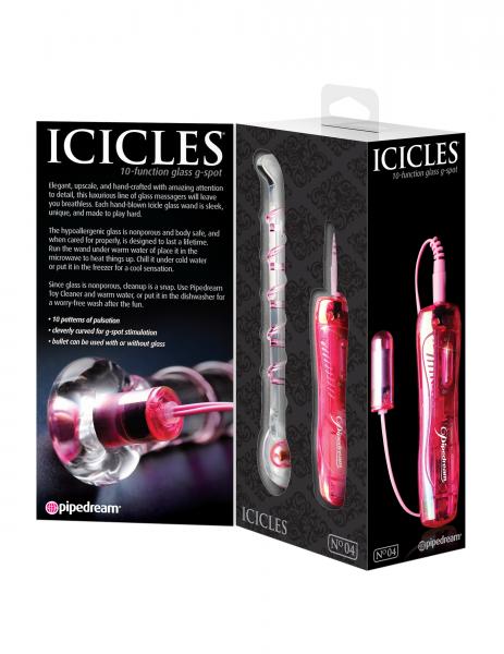 Icicles No 4 Glass Massager Clear - ACME Pleasure