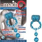 Macho Ultra Erection Keeper Blue Vibrating Cock Ring - ACME Pleasure