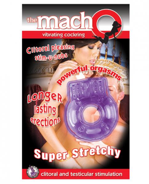 Macho Vibrating Cockring Purple - ACME Pleasure