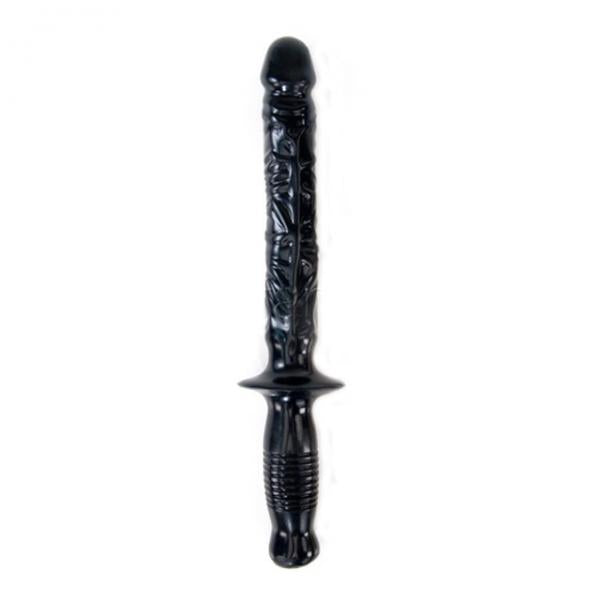 The Manhandler Black Dildo Baton Handle - ACME Pleasure