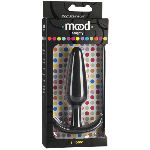 Mood Naughty Silicone Anal Plug Large Black - ACME Pleasure