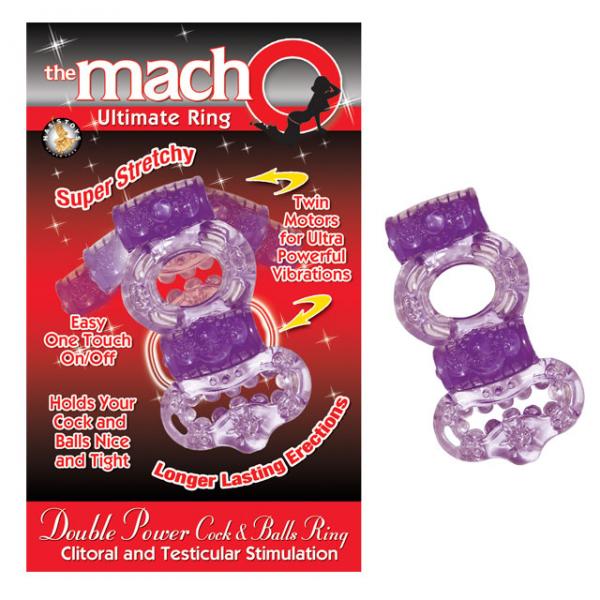 Macho 2x Power Cock/ball Ring (purple) - ACME Pleasure